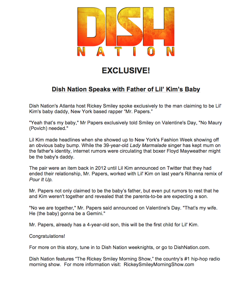 Dish Nation press release
