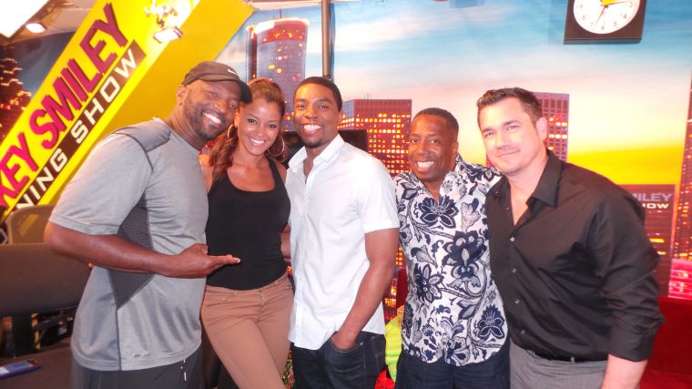 Chadwick Boseman With The Rickey Smiley Morning Show