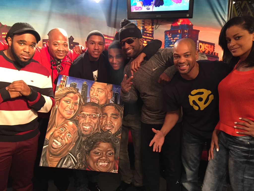 L-R: Headkrack, 3 guests, Rickey Smiley, Rock-T & Claudia Jordan