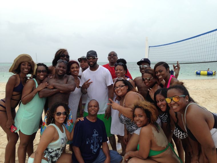Rickey Smiley & Listeners On The Beach In Punta Cana