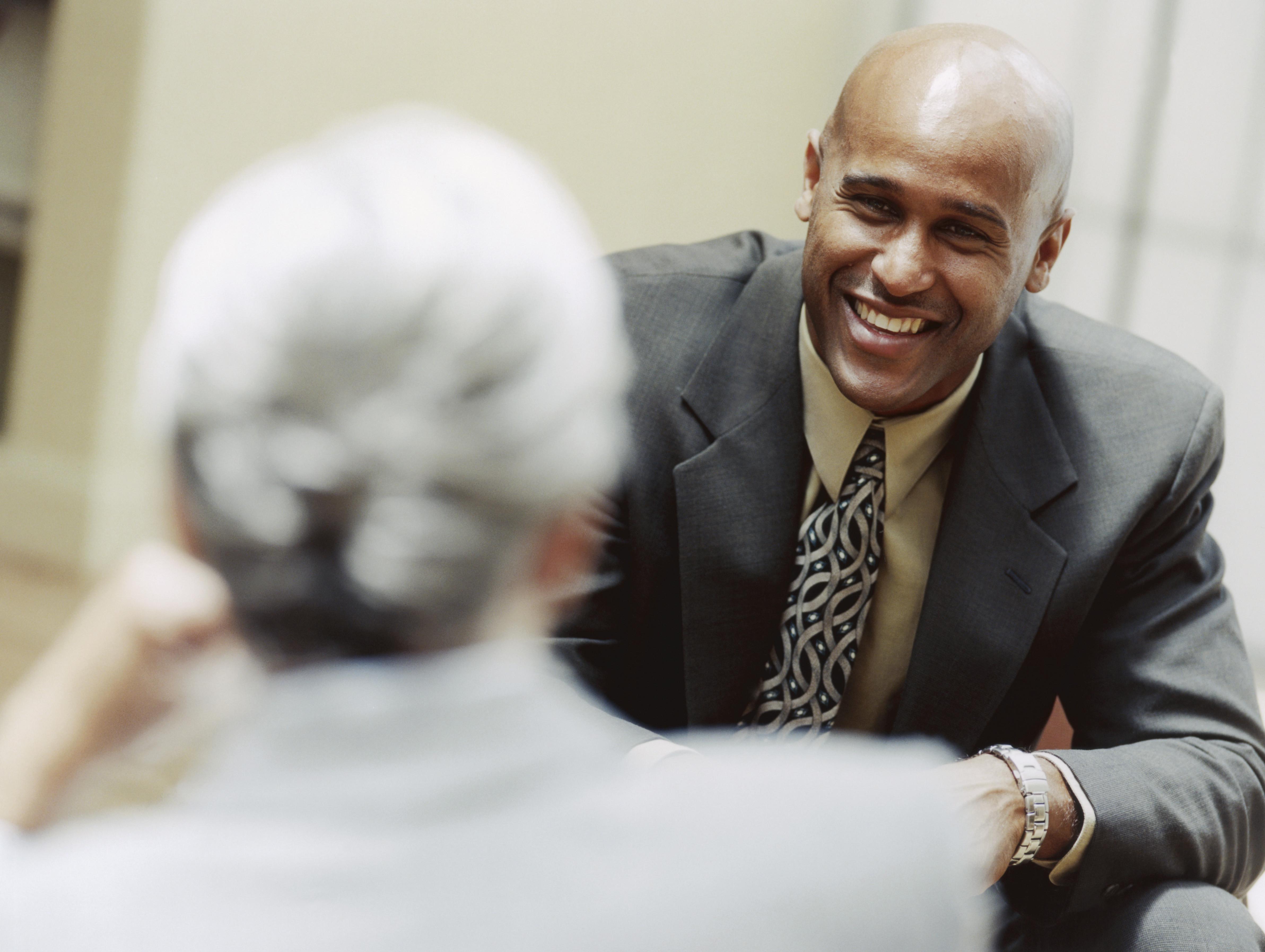 Two Businesspeople in Meeting