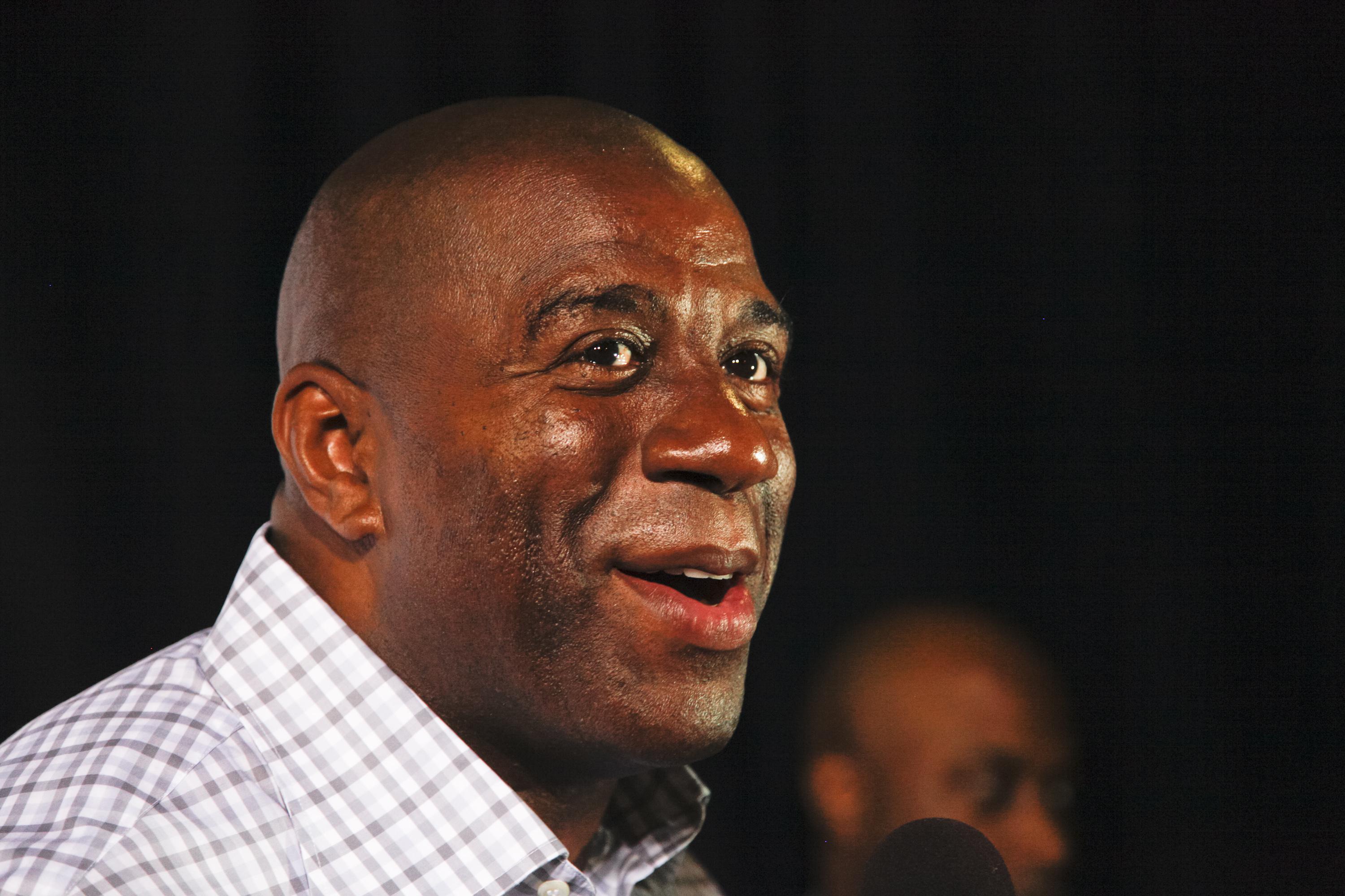Earvin 'Magic' Johnson Hosts The NBA 2K12 Launch Event