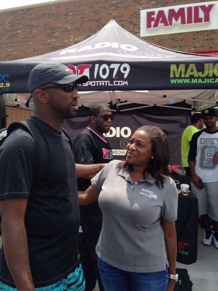 Rickey Smiley and Radio One/Atlanta Marketing Director Lori Flowers
