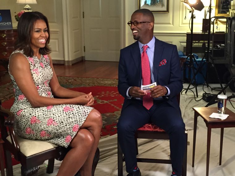 First Lady Michelle Obama And Rickey Smiley