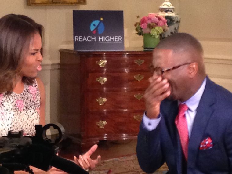 First Lady Michelle Obama & Rickey Smiley