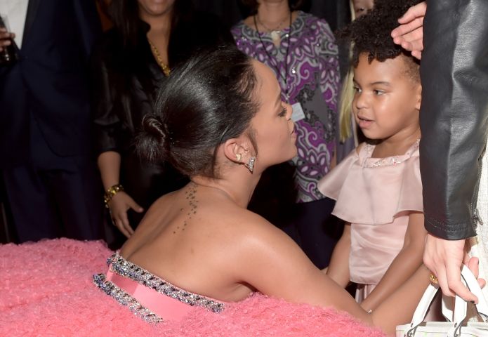 Rihanna and Blue Ivy Carter at the Grammys