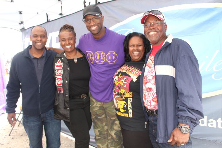 Rickey Smiley & Fans At Magic City Classic 2015