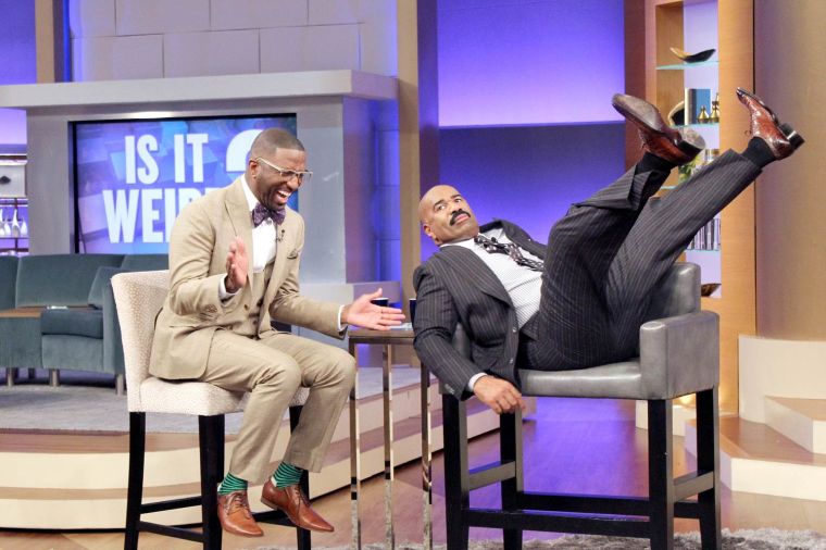 Rickey Smiley Visits Steve Harvey’s TV Show!