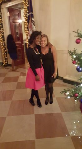 Rickey Smiley & Aaryn Attend White House Christmas Party