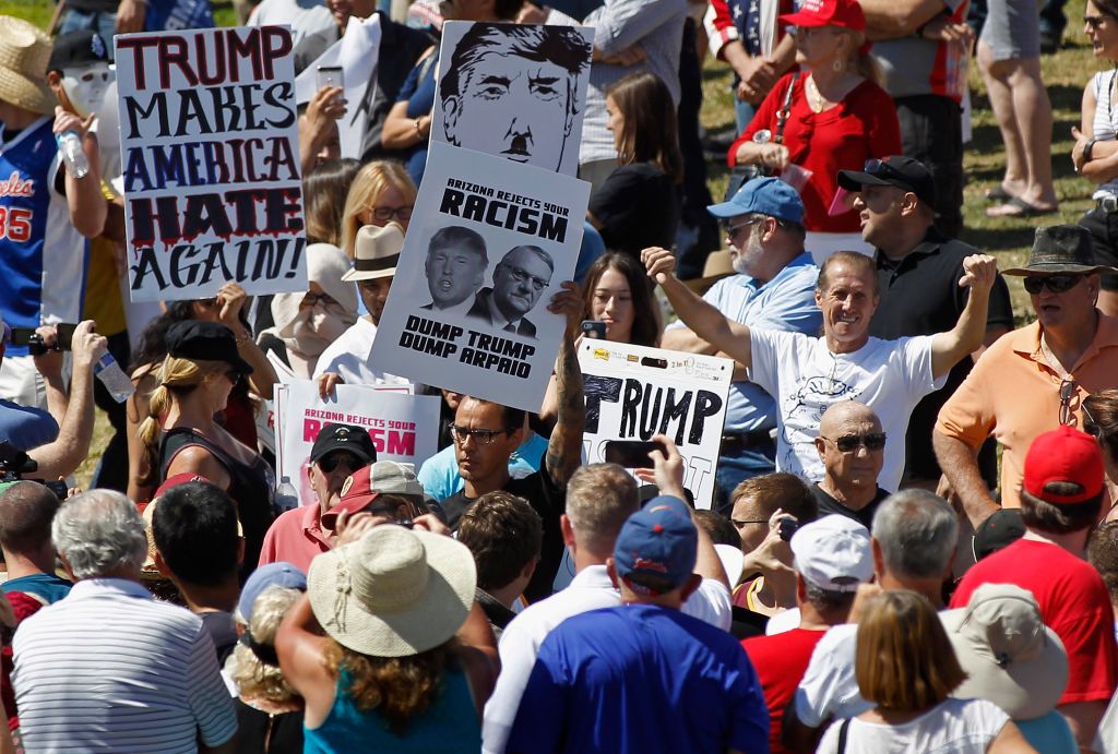 Republican Presidential Candidate Donald Trump Holds Rally In Phoenix