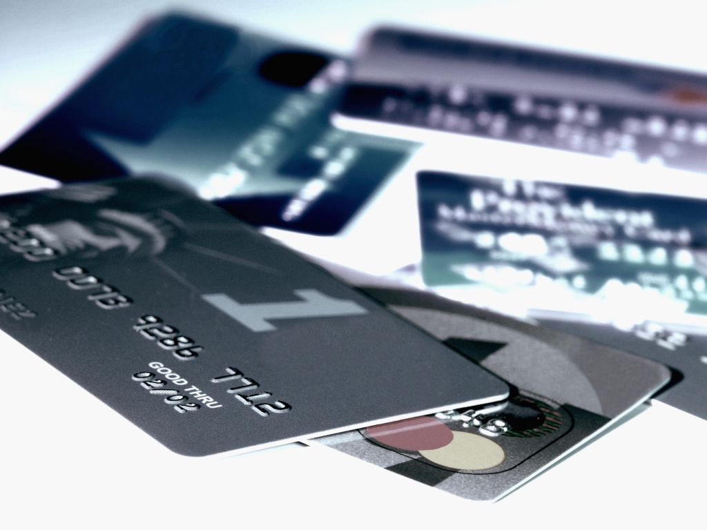 Array of credit cards