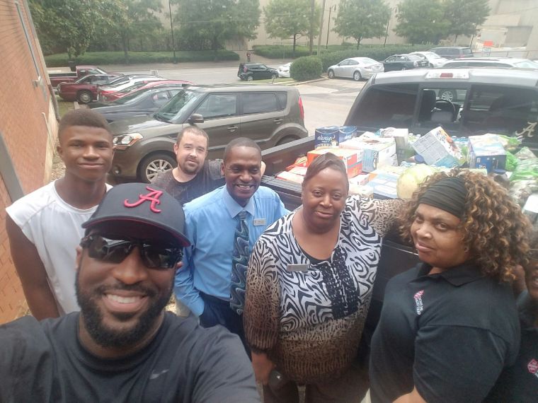 Rickey Smiley, Malik Smiley & Salvation Army Employees