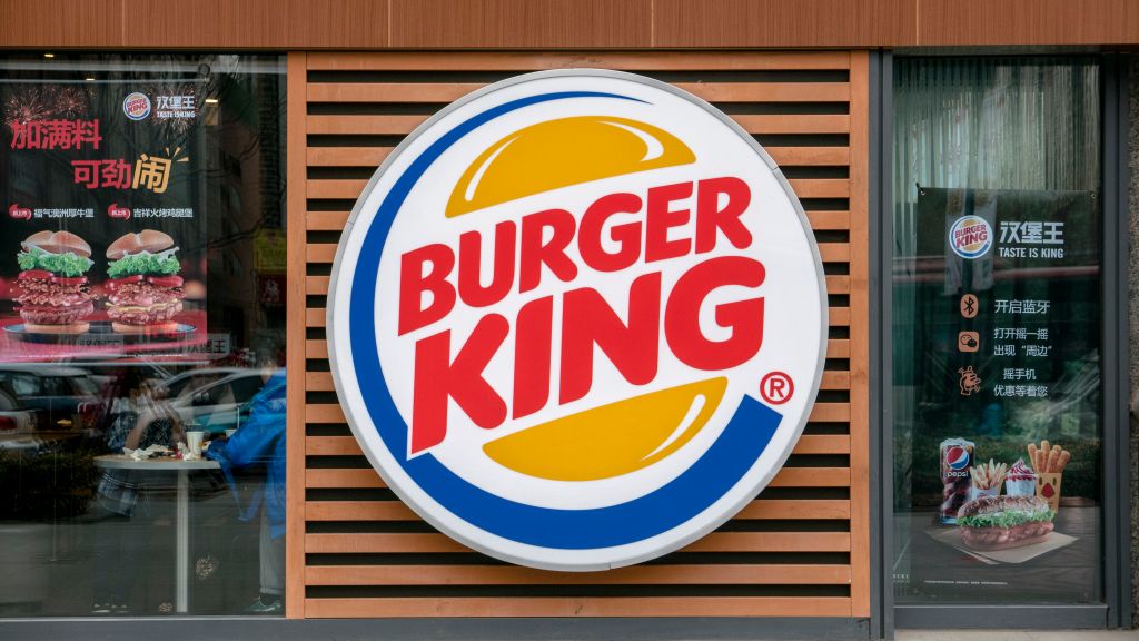 Logo of a Burger King restaurant. Burger King is on the...