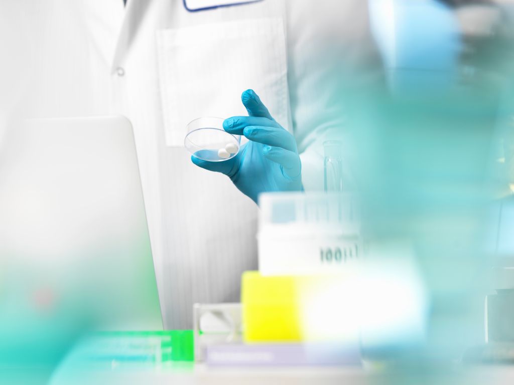 Clinical Trial, doctor preparing medicine for a medical trial
