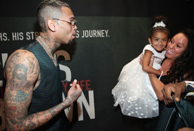 Chris Brown, His Daughter Royalty Brown & His Mother Joyce Hawkins