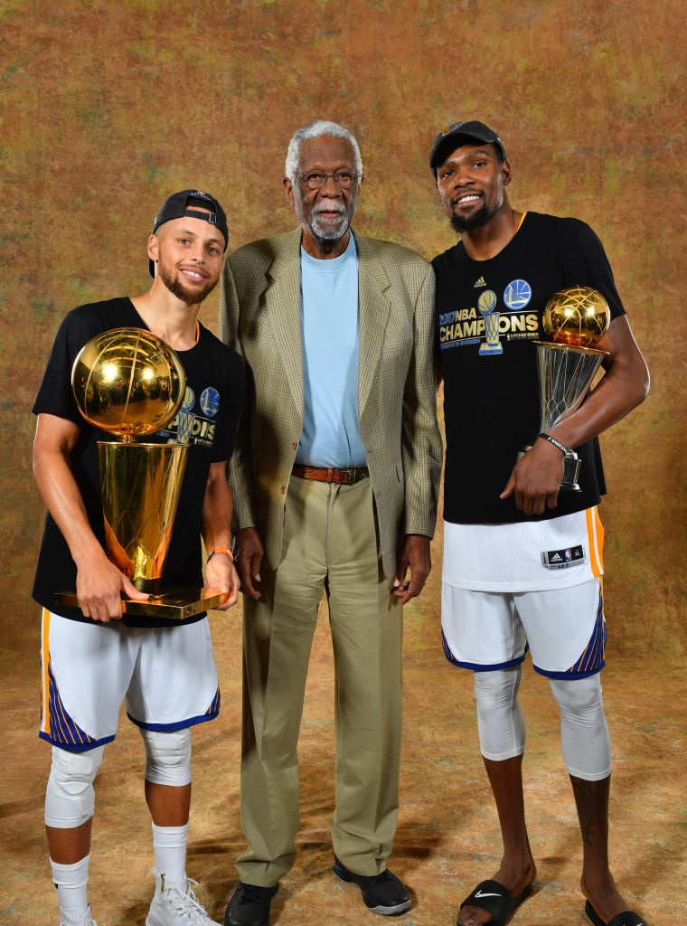 Steph Curry, Bill Russell & Kevin Durant