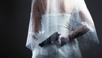 Bride with handgun