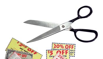 Coupons and scissors