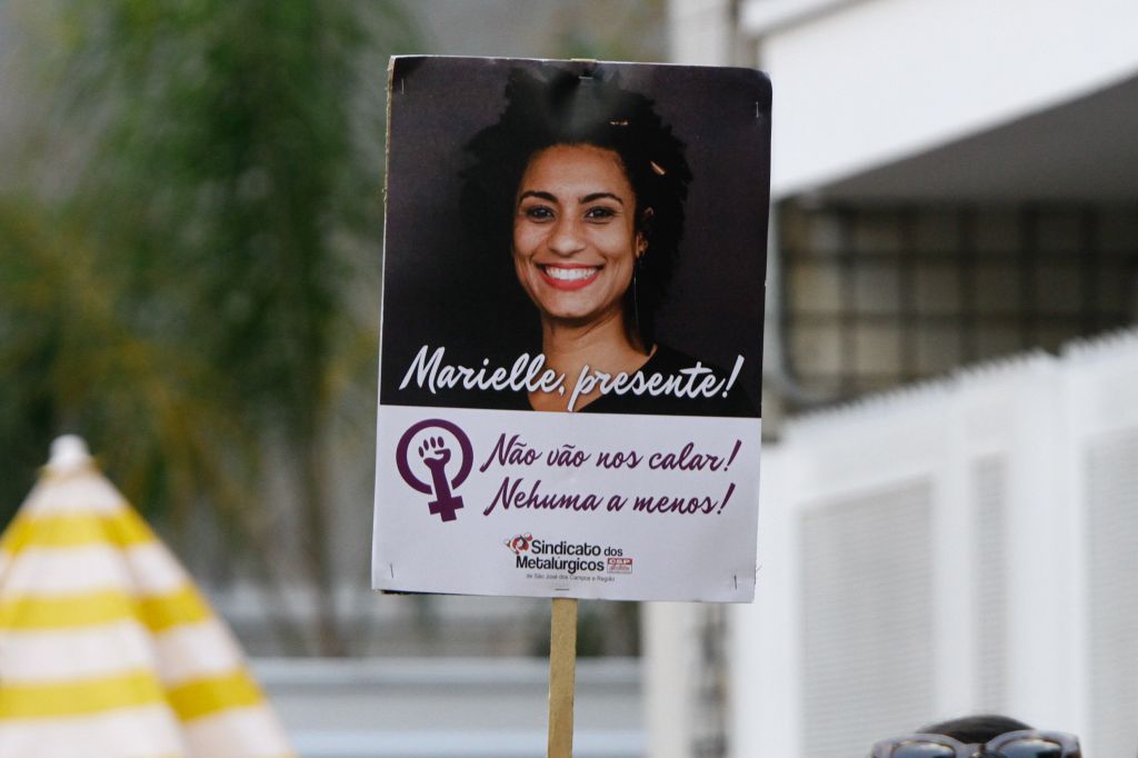 Protest against the death of the Marielle policy in Sao Paulo