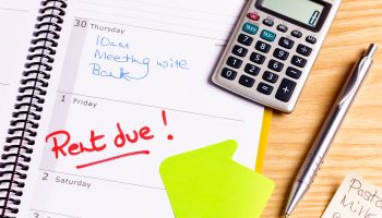 Rent due deadline in diary