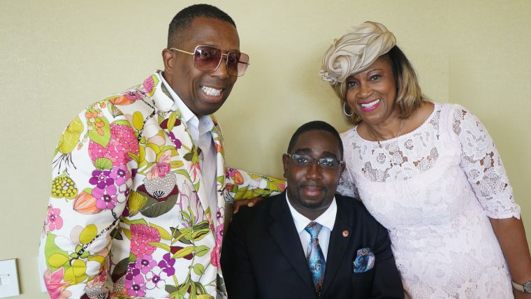 Gary With Da Tea With Keyboard Player & Co-Worker