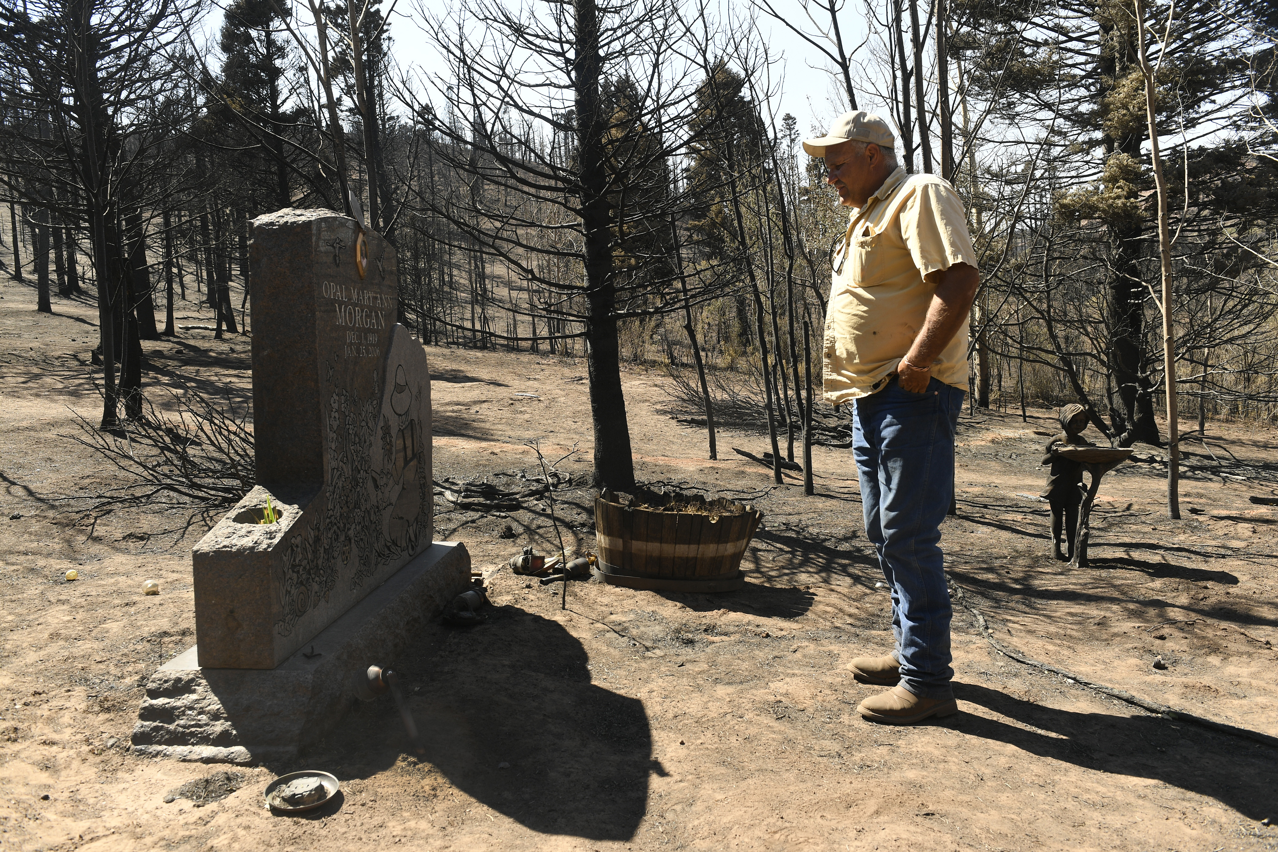 Family returns to home burned to the ground from the Spring Creek Fire.