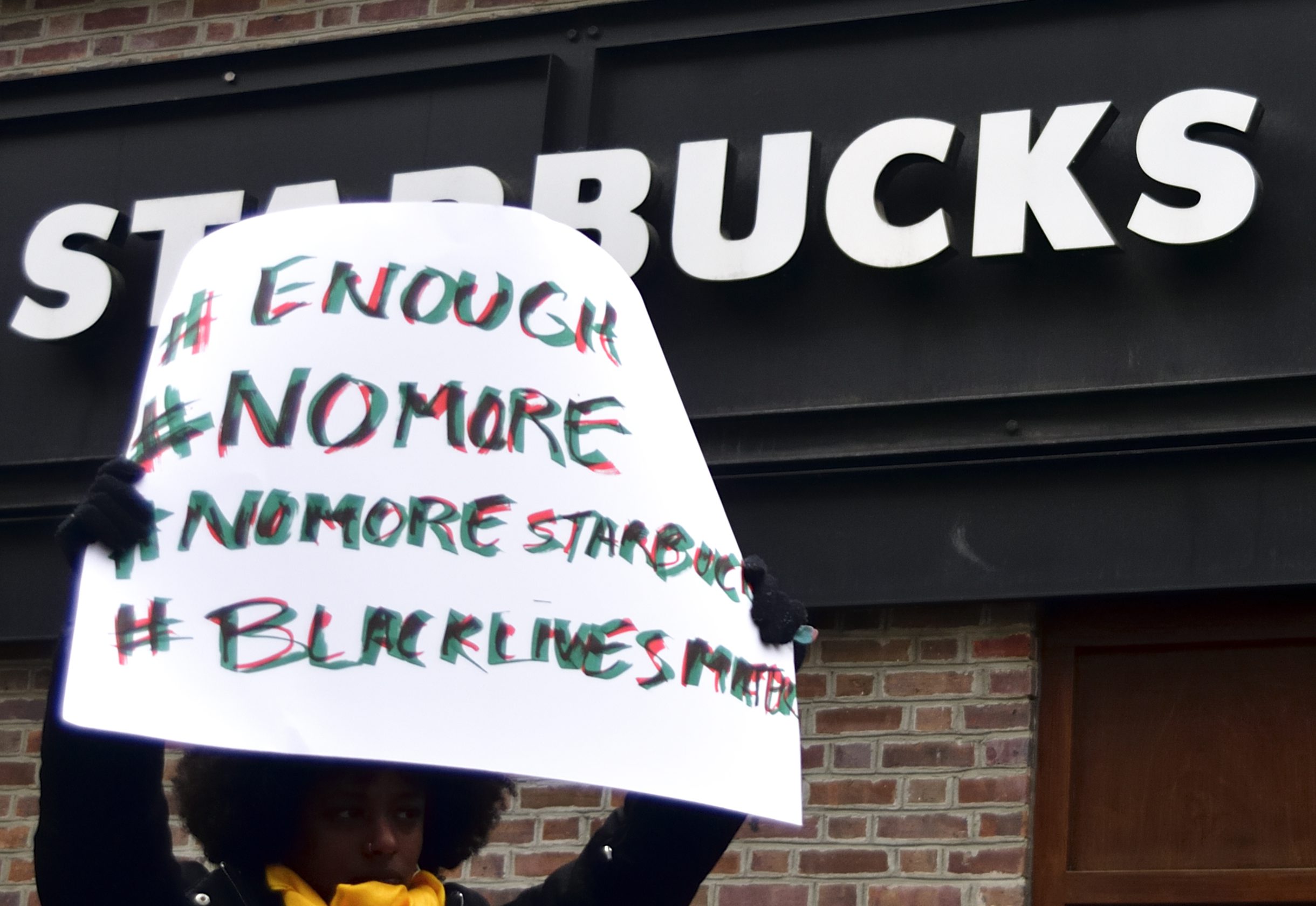 Anti-Racism Protest at Starbucks in Philadelphia, PA