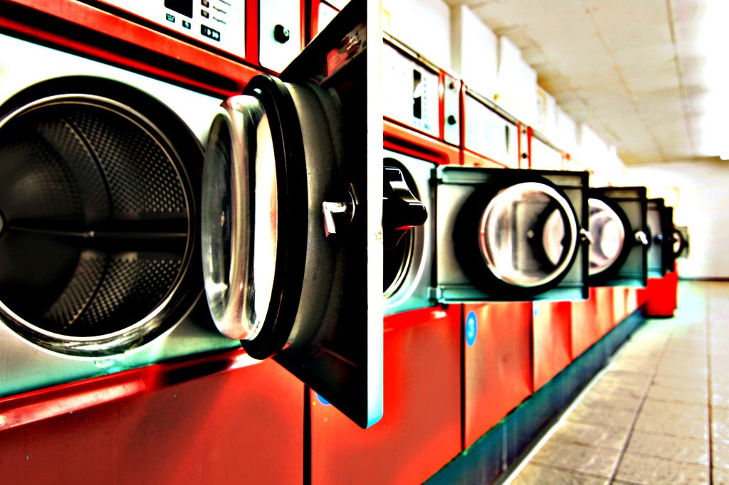 Dryers in laundromat