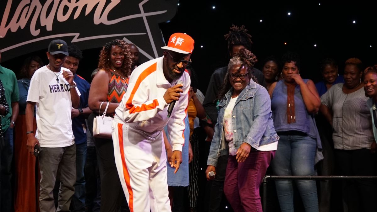 Rickey Smiley Hosts Karaoke Night at Star Dome with Eva Marcille