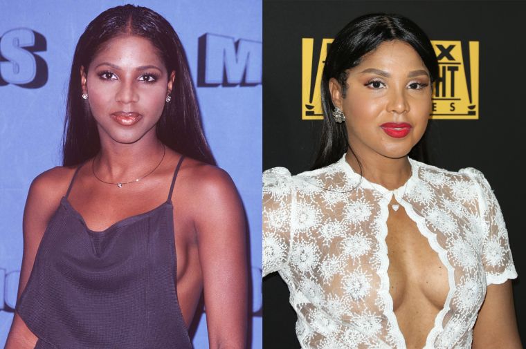 Toni Braxton, then and now.