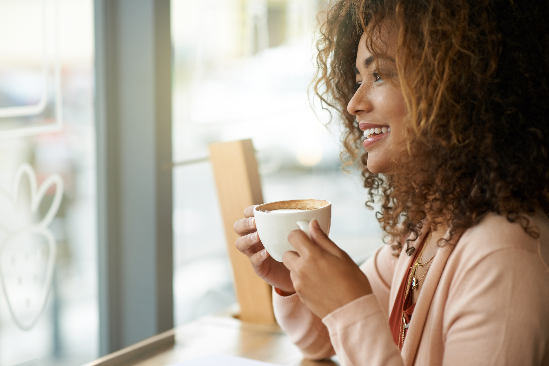 Downtime at her favourite cafe