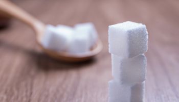 Close-Up Of Sugar Cubes On Table