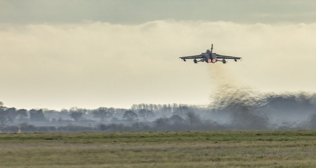 Retirement celebrations begin for the Panvia Tornado combat aircraft at Royal Air Force Marham