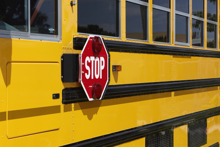 Stop Sign on a School Bus