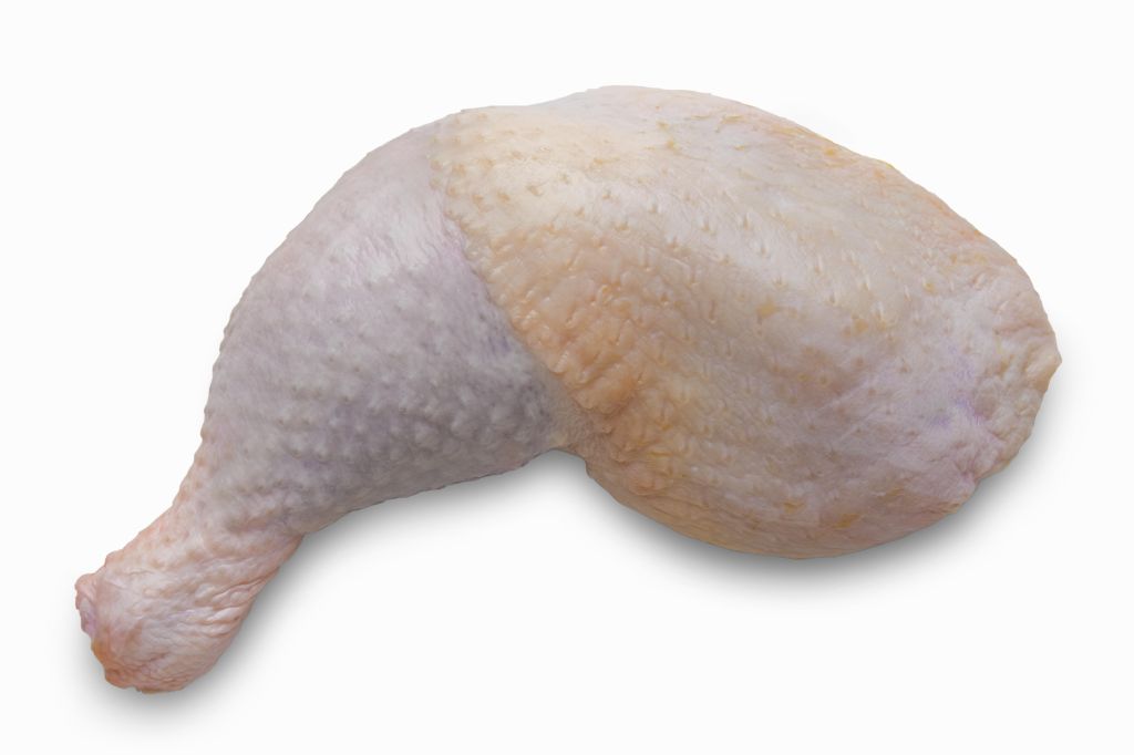 Close-up of raw chicken leg