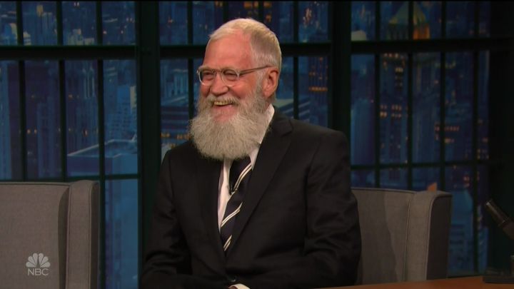 David Letterman during an appearance on NBC's 'Late Night with Seth Meyers.'