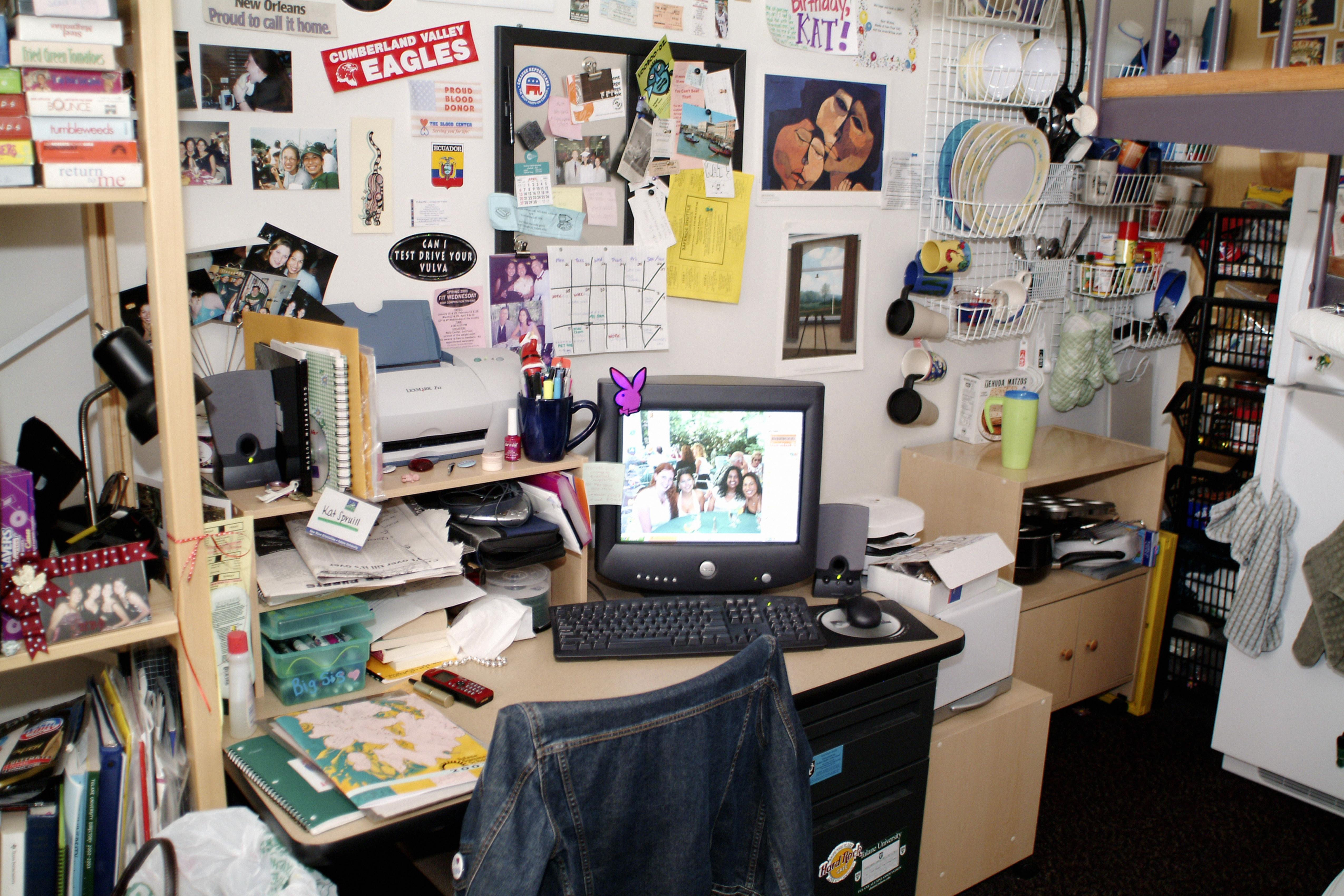 College student dorm room