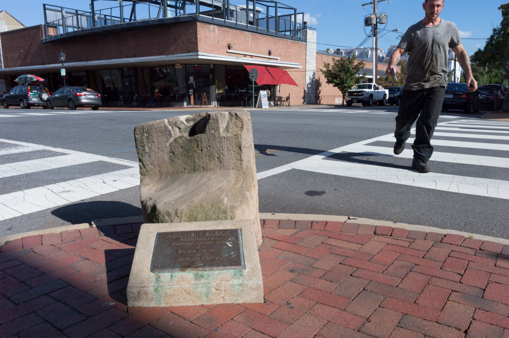 Fredericksburg slave auction bloc