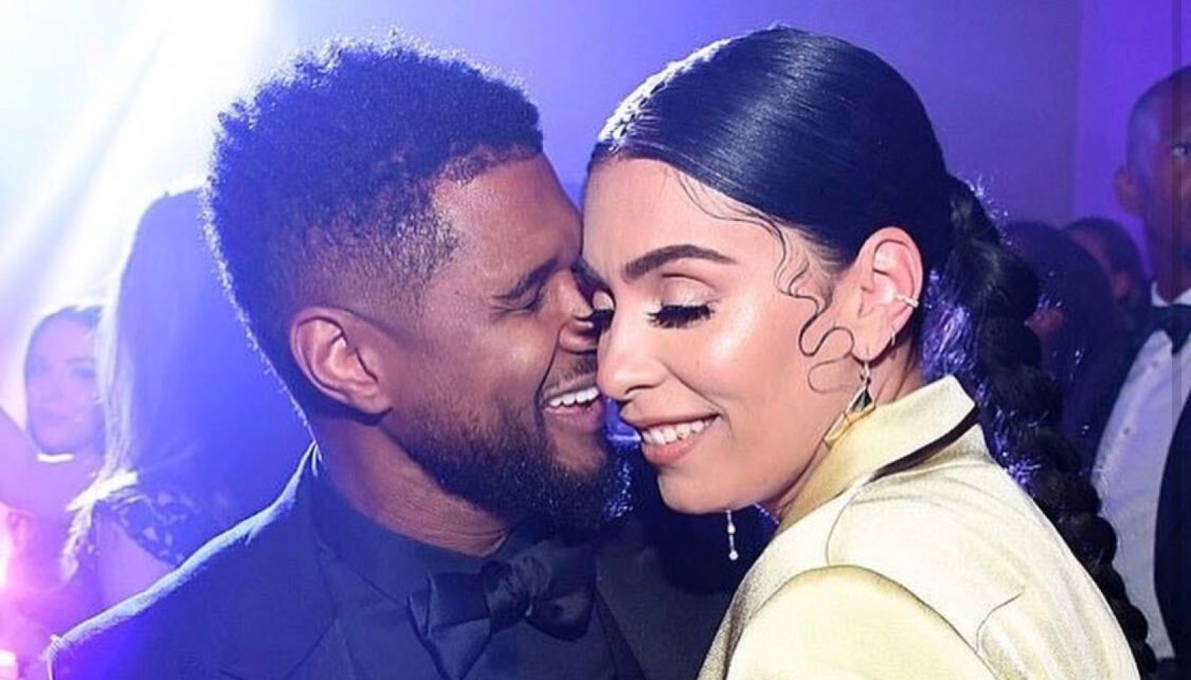 Usher and girlfriend Jennifer Goicoechea