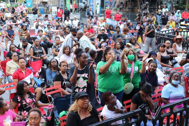 The crowd at the Rickey Smiley Morning Show Broadcast in Cincinnati, Ohio