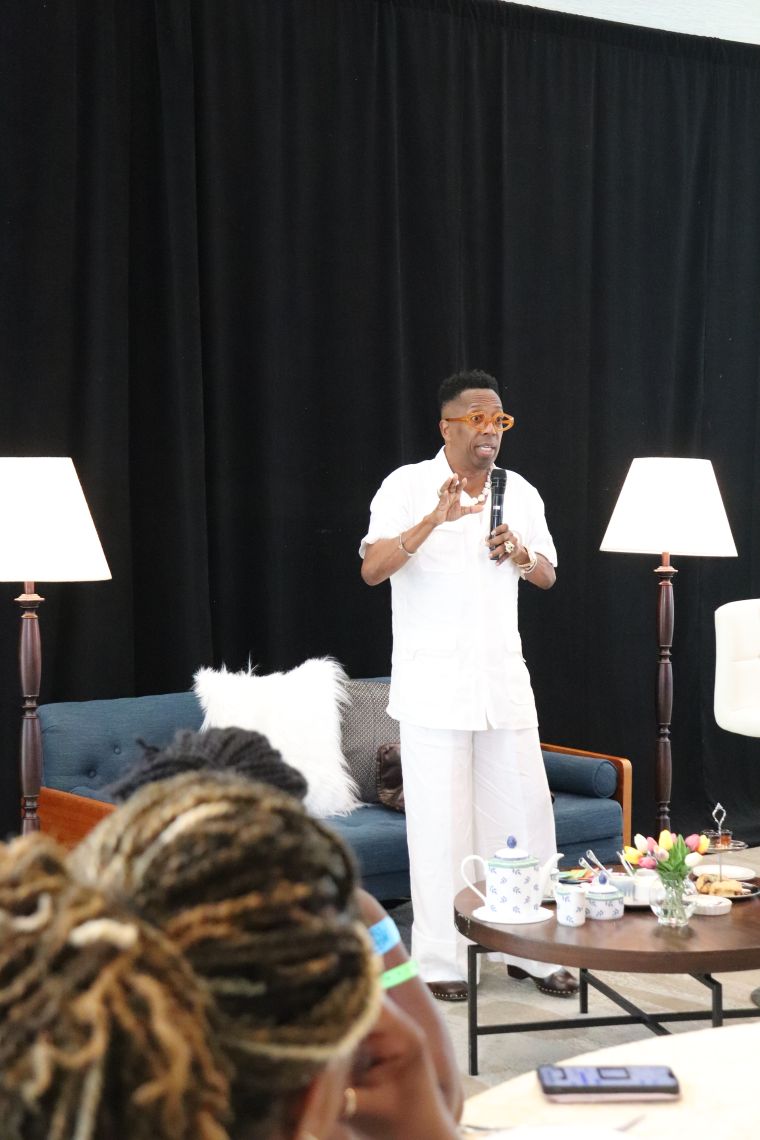 Gary Brings The Tea To Rickey Smileys Birthday Beach Blowout