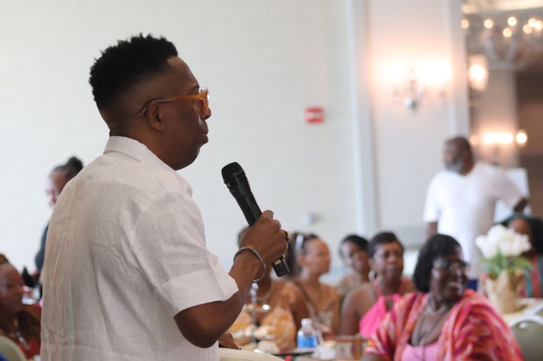 Gary Brings The Tea To Rickey Smileys Birthday Beach Blowout