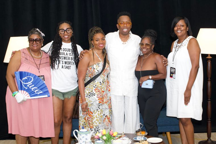 Gary Brings The Tea To Rickey Smileys Birthday Beach Blowout