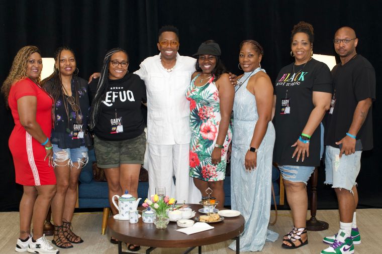 Gary Brings The Tea To Rickey Smileys Birthday Beach Blowout