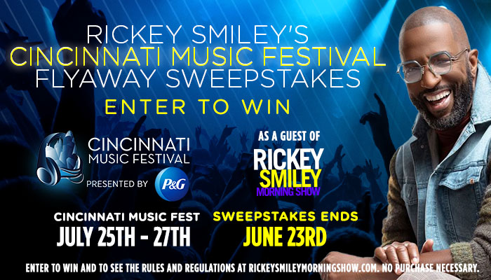Cincinnati Music Fest Fly Away Sweepstakes with Rickey Smiley (updated 6/19)