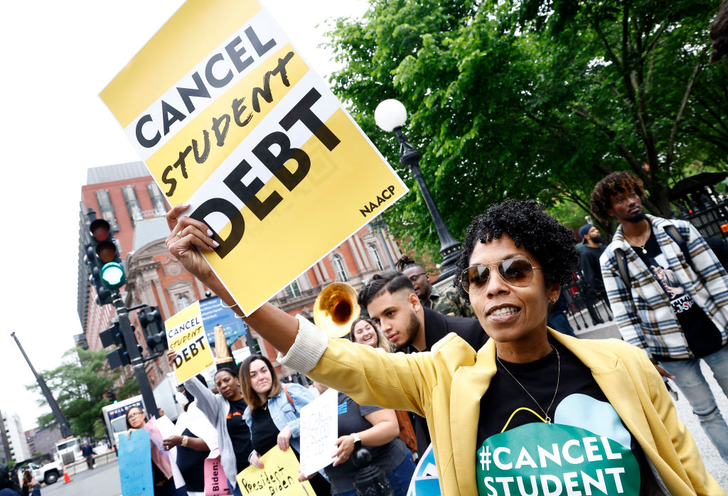 Student Loan Borrowers Gather To Tell President Biden To Cancel Student Debt