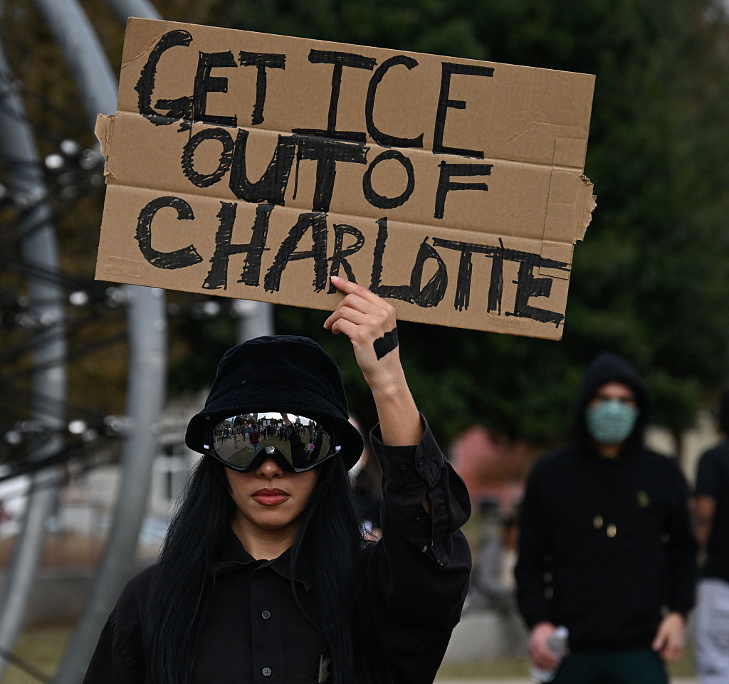 Protest against ICE raids and Border Patrol in Charlotte NC