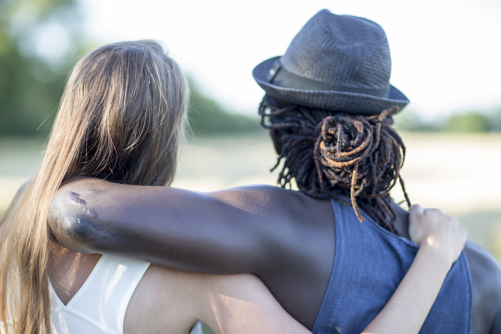 Couple in cornfield